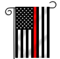 Thin RED Line Garden Flag