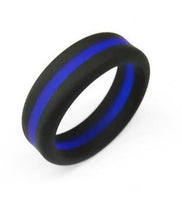 Thin Blue Line Silicone Ring